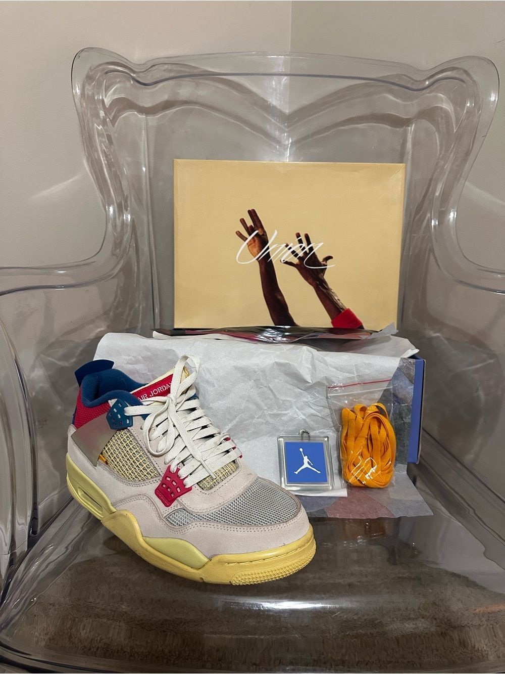 Air Jordan 4 Union LA Guava Ice 2020 Size 9.5 Used Rare Retro Authentic Pink